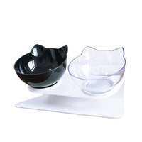 HKM-8044861 15¡ã Adjustable Cat Bowl ¨C Single & Double Options with Durable Plastic Design