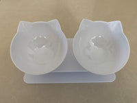 HKM-8044861 15¡ã Adjustable Cat Bowl ¨C Single & Double Options with Durable Plastic Design