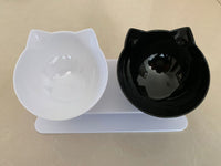 HKM-8044861 15¡ã Adjustable Cat Bowl ¨C Single & Double Options with Durable Plastic Design