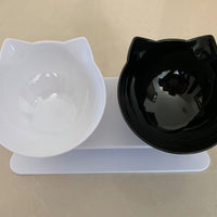 HKM-8044861 15¡ã Adjustable Cat Bowl ¨C Single & Double Options with Durable Plastic Design