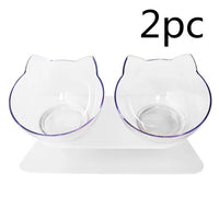 HKM-8044861 15¡ã Adjustable Cat Bowl ¨C Single & Double Options with Durable Plastic Design