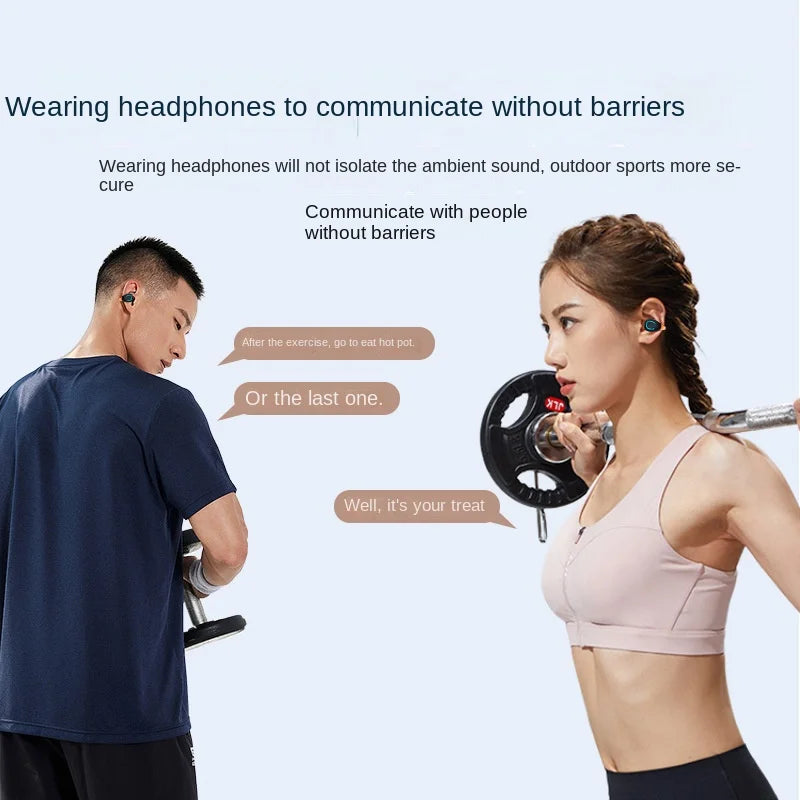 HKM-804499 Q71 TWS Earphones with LED Battery Indicator, Waterproof Design, and Noise Cancelling Features