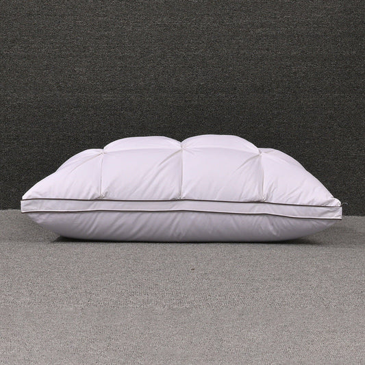 HKM-804627 Cotton White Goose Down Pillow for Single Use - Rectangular Design, 95% Down Filling