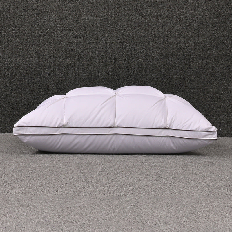 HKM-804627 Cotton White Goose Down Pillow for Single Use - Rectangular Design, 95% Down Filling