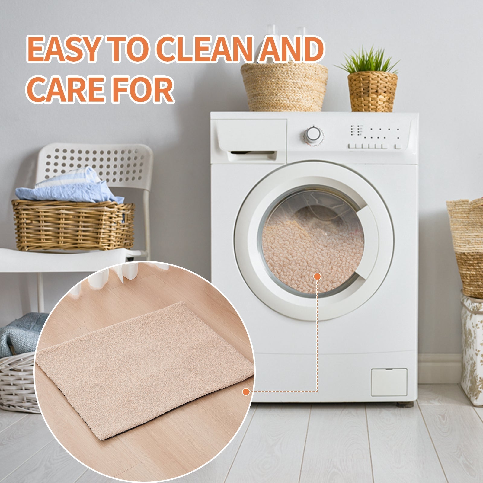 HKM-8046525 Self Heating Plush Pet Blanket for Indoor Cats - Cozy Winter Cushion Mat