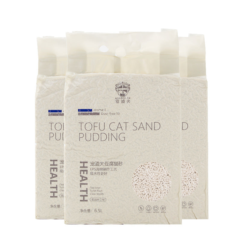 HKM-8046909 Tofu Cat Litter - Dust-Free Clumping Pet Deodorant with Corn for Fine Absorption