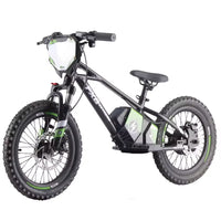 HKM-804755 Electric Balance Bike for Kids Ages 5-8, 16-Inch, 350W Motor, Hydraulic Suspension, 3-Speed, No-Pedal Design