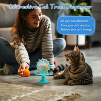 HKM-8047933 Interactive Puzzle Feeder Toy for Cats and Small Dogs with Bell and Snack Dispenser