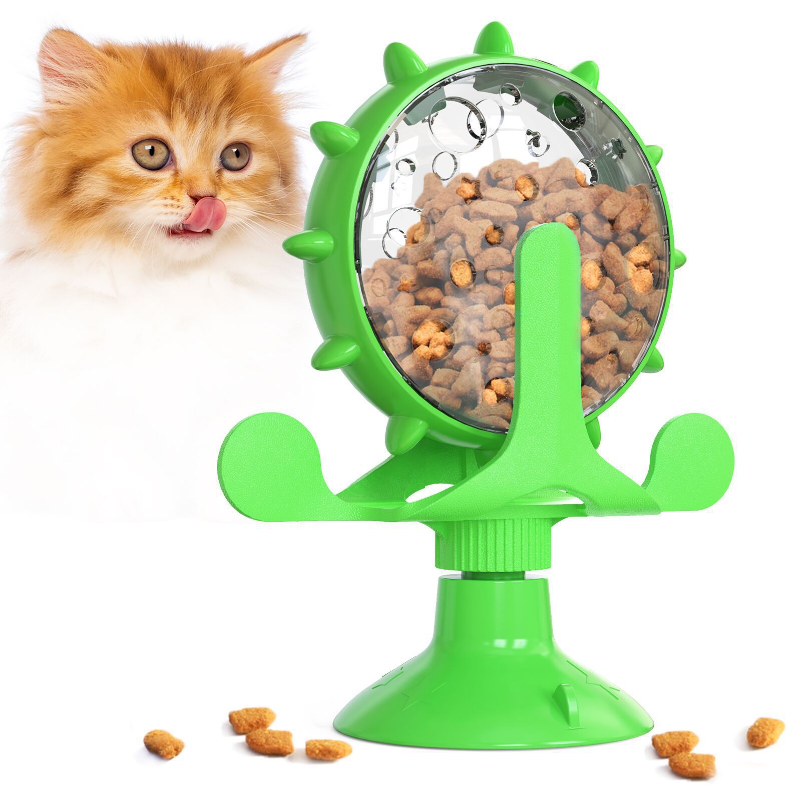 HKM-8047933 Interactive Puzzle Feeder Toy for Cats and Small Dogs with Bell and Snack Dispenser