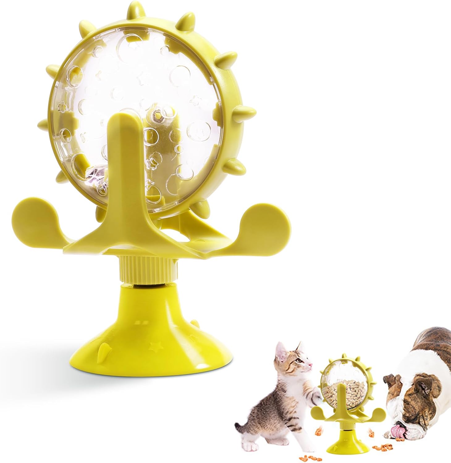 HKM-8047933 Interactive Puzzle Feeder Toy for Cats and Small Dogs with Bell and Snack Dispenser
