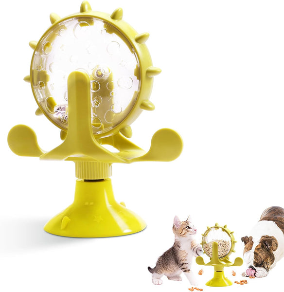 HKM-8047933 Interactive Puzzle Feeder Toy for Cats and Small Dogs with Bell and Snack Dispenser