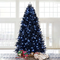 HKM-804947 7.5ft Blue Artificial Christmas Tree with LED Lamp for Indoor/Outdoor Use