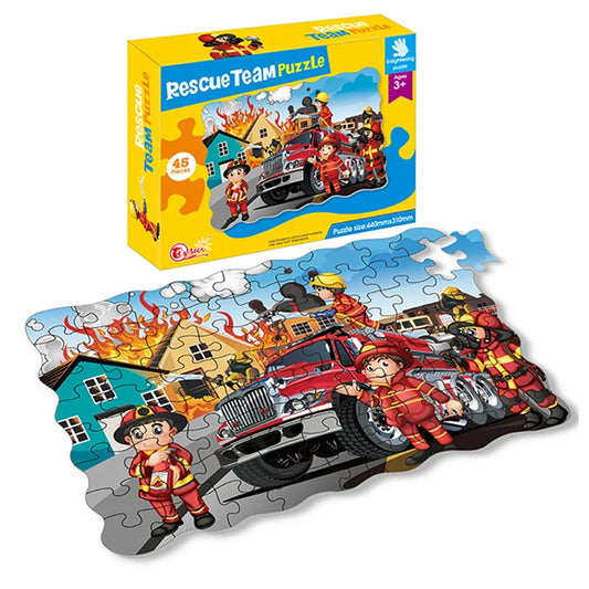 HKM-805075 Cartoon Rescue Team 1000-Piece Jigsaw Puzzle Educational Toy for Ages 3+