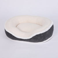 HKM-8052285 Cozy Plush Pet Bed for Autumn-Winter - Soft, Comfortable, Detachable, Thick Cushion for Pets