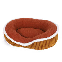 HKM-8052285 Cozy Plush Pet Bed for Autumn-Winter - Soft, Comfortable, Detachable, Thick Cushion for Pets