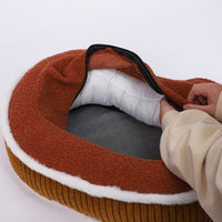 HKM-8052285 Cozy Plush Pet Bed for Autumn-Winter - Soft, Comfortable, Detachable, Thick Cushion for Pets