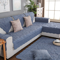 HKM-805331 Comfortable Pure Cotton Minimalist Sofa Cushion - Modern Design in Dark Army Green, Navy Blue, Khaki, Gray, and Black