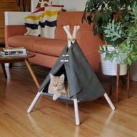 HKM-8055229 Cozy Cat and Dog Tent Bed Frame - Stylish Pet Nest in Multiple Colors