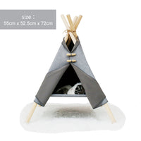 HKM-8055229 Cozy Cat and Dog Tent Bed Frame - Stylish Pet Nest in Multiple Colors