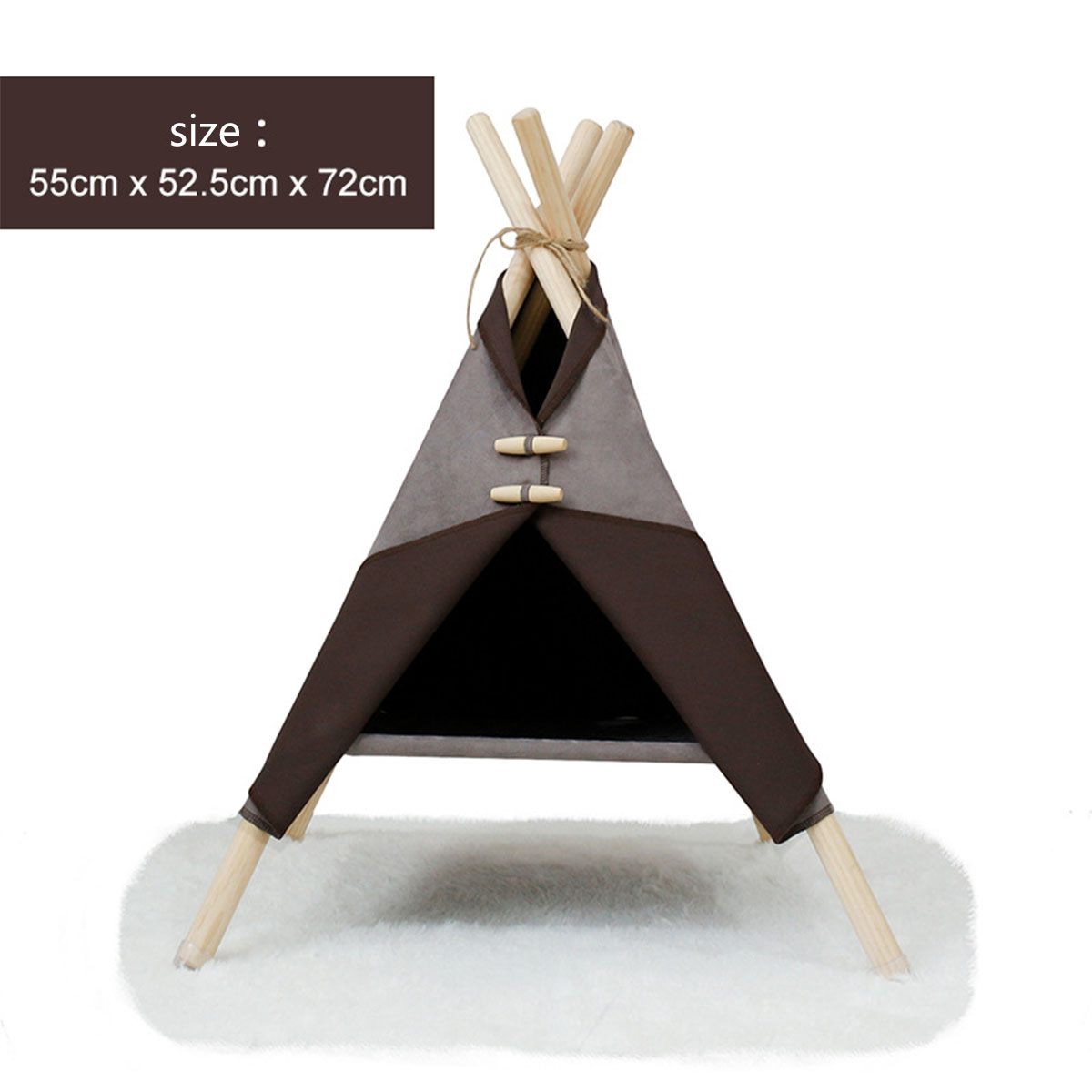 HKM-8055229 Cozy Cat and Dog Tent Bed Frame - Stylish Pet Nest in Multiple Colors