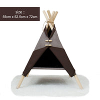 HKM-8055229 Cozy Cat and Dog Tent Bed Frame - Stylish Pet Nest in Multiple Colors