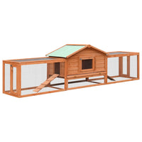 HKM-8057789 Two-Level Rabbit Hutch with Green Roof & Easy Cleaning Features