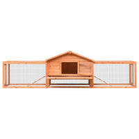 HKM-8057789 Two-Level Rabbit Hutch with Green Roof & Easy Cleaning Features