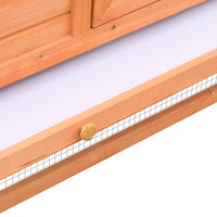 HKM-8057789 Two-Level Rabbit Hutch with Green Roof & Easy Cleaning Features