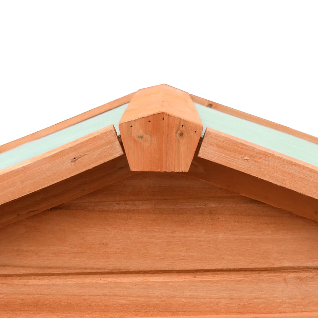 HKM-8057789 Two-Level Rabbit Hutch with Green Roof & Easy Cleaning Features