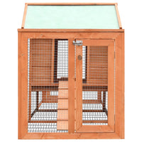 HKM-8057789 Two-Level Rabbit Hutch with Green Roof & Easy Cleaning Features