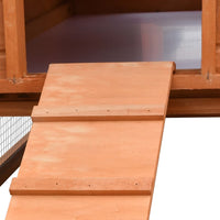 HKM-8057789 Two-Level Rabbit Hutch with Green Roof & Easy Cleaning Features