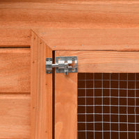 HKM-8057789 Two-Level Rabbit Hutch with Green Roof & Easy Cleaning Features