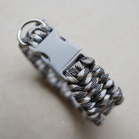 HKM-8058173 Woven Umbrella Rope Dog Collar - Adjustable Sizes 26cm to 40cm