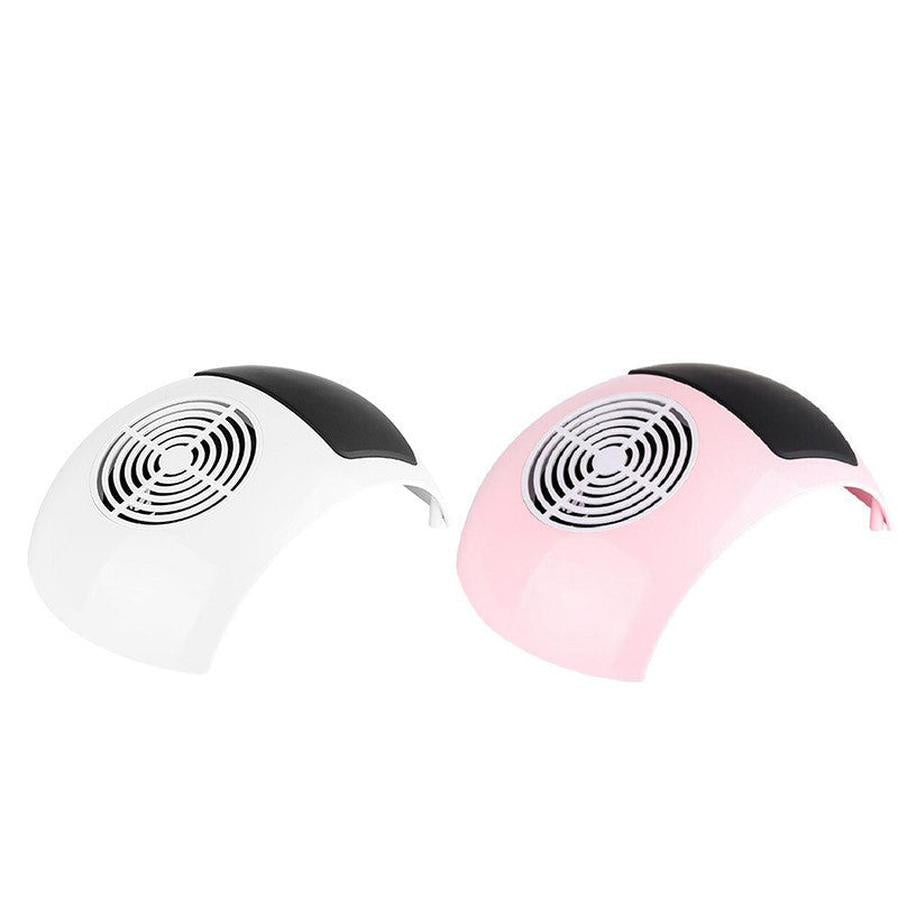 HKM-805971 Japanese Style Nail Vacuum Cleaner – Compact Design in White and Pink, 220V/110V Compatibility