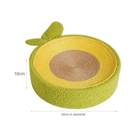 HKM-8060221 Avocado Cat Scratching Basin - Sisal Material, 40x10cm Multifunctional Pet Toy