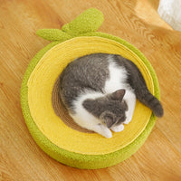 HKM-8060221 Avocado Cat Scratching Basin - Sisal Material, 40x10cm Multifunctional Pet Toy