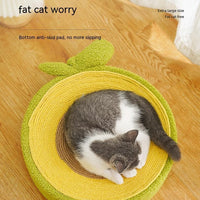 HKM-8060221 Avocado Cat Scratching Basin - Sisal Material, 40x10cm Multifunctional Pet Toy