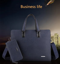 HKM-806035 Classic Zipper Laptop Briefcase in PU Leather for Business Use