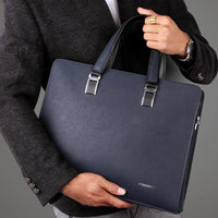 HKM-806035 Classic Zipper Laptop Briefcase in PU Leather for Business Use