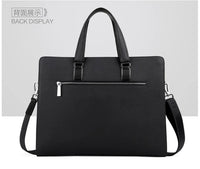 HKM-806035 Classic Zipper Laptop Briefcase in PU Leather for Business Use