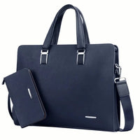 HKM-806035 Classic Zipper Laptop Briefcase in PU Leather for Business Use
