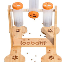 HKM-8060989 Interactive Wooden Dog Puzzle Toy - Snack Dispenser Feeder for Pets