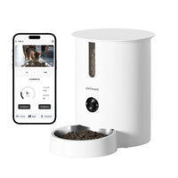 HKM-806099 Smart 2.8L Pet Feeder with Camera and App Control, Stainless Steel Bowls for Cats and Dogs