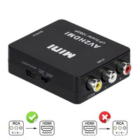 HKM-806163 AV to HDMI Mini HD Video Converter with 1080P Resolution, Compatible with All Systems