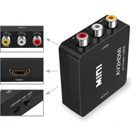 HKM-806163 AV to HDMI Mini HD Video Converter with 1080P Resolution, Compatible with All Systems