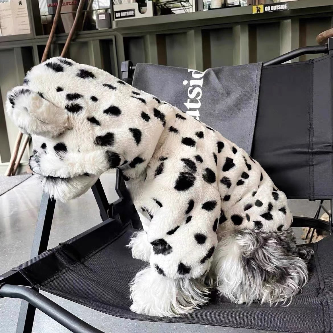 HKM-8061757 Cozy Thickened Warm Fur Coat for Dogs in Tiger, Pink Heart, and Cow Patterns