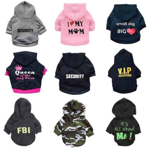 HKM-806227 Fleece Printed Dog Clothes - Comfortable Cotton/Polyester, Multiple Sizes Available
