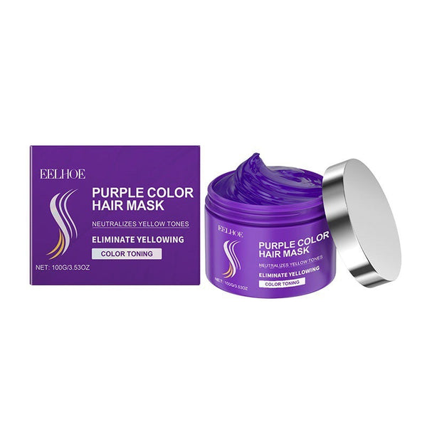 HKM-806227 Keratin Purple Hair Care Mask for Nourishment and Color Enhancement - 100g