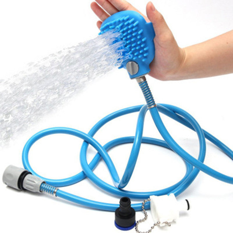 HKM-8063421 Pet Bathing Tool with Massaging Shower Spray for Dogs, Cats, and Horses, Adjustable Design with Faucet Adapters