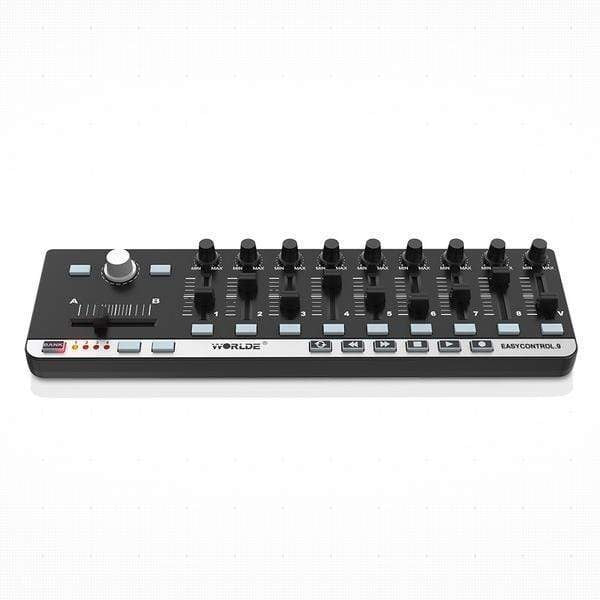 HKM-806355 Portable MIDI Controller with 9 Assignable Control Faders, 11 Buttons, USB Powered, Compatible with Windows and Mac OS